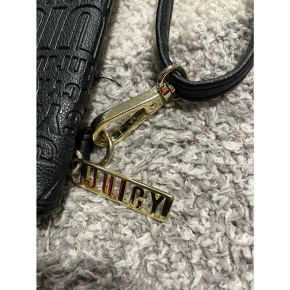 Y2k Juicy Couture Women's Small Crossbody Purse Wallet Bag Black - Picture 13 of 14